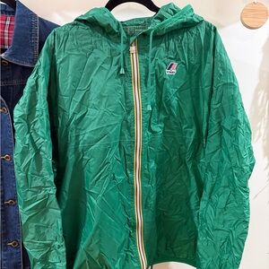 K-Way Green Packable Hooded Jacket